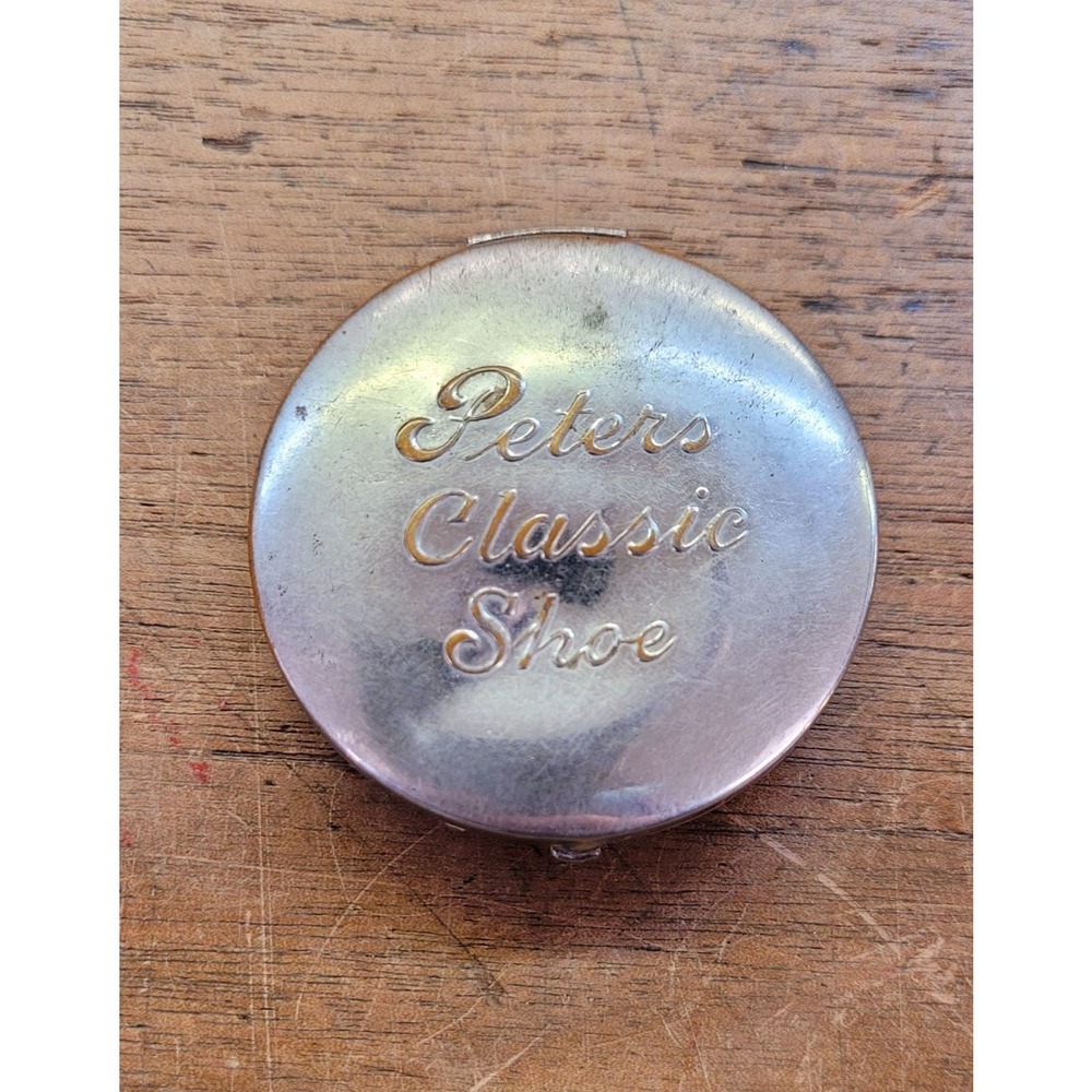 Antique Peters Shoe Advertising Mirror Compact